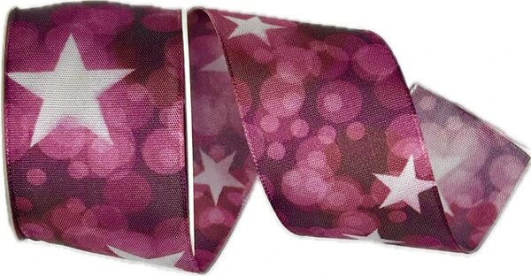 Stuha vánoční STARLIGHT VIOLETT fialová 40mm x 2m (13,-Kč/m)