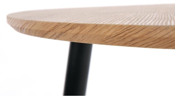 SADA 2x Odkládací stolek NICEA pr. 40/60 cm zlatý dub/černá