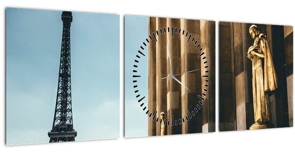Obraz z Trocaderského náměstí, Paříž (s hodinami) ()