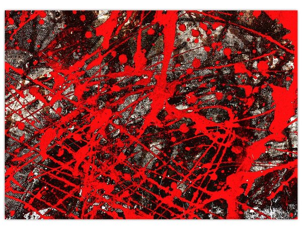 Skleněný obraz - Expresivní abstrakce (70x50 cm)