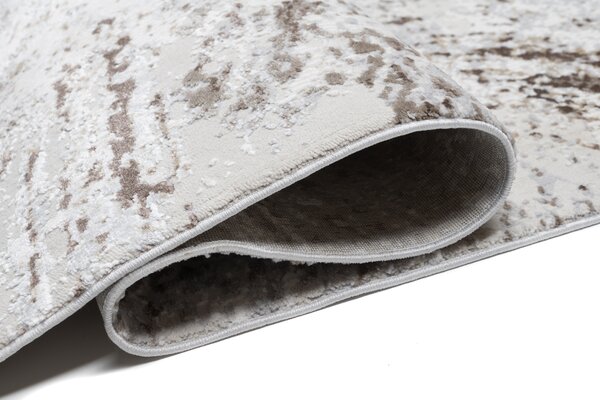 Makro Abra Kusový koberec SAHARA K907D Abstraktní krémový světle šedý Rozměr: 80x150 cm