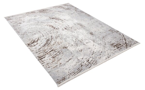 Makro Abra Kusový koberec SAHARA K907D Abstraktní krémový světle šedý Rozměr: 80x150 cm