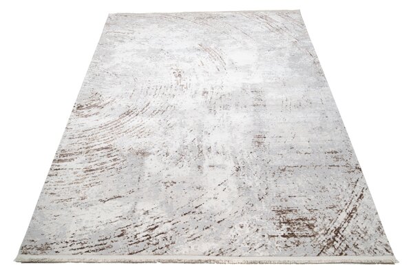 Makro Abra Kusový koberec SAHARA K907D Abstraktní krémový světle šedý Rozměr: 80x150 cm