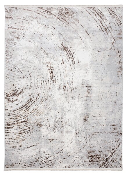 Makro Abra Kusový koberec SAHARA K907D Abstraktní krémový světle šedý Rozměr: 80x150 cm