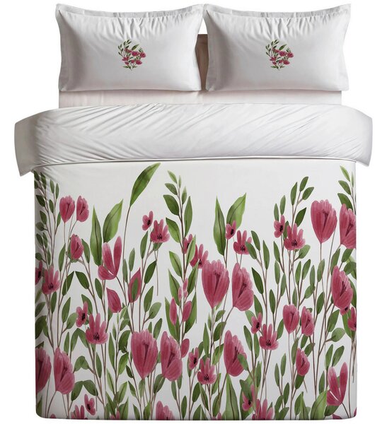 POVLEČENÍ, krémová, zelená, pink, 155/220 cm - Povlečení, Online Only