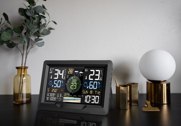 Solight TE91WiFi - Prof. meteostanice s barevným LCD displejem 2xAA Wi-Fi Tuya