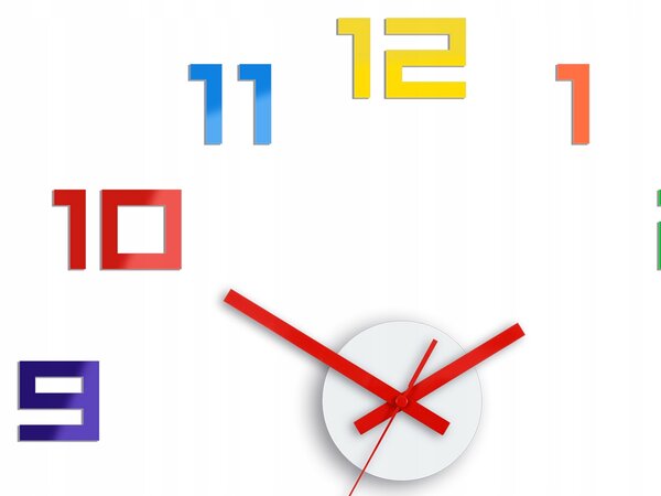 Nástěnné hodiny ULTRA TICHÉ DIGIT BAREVNÉ