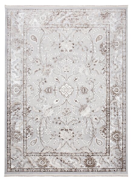 Makro Abra Kusový koberec SAHARA K897D klasický světle hnědý šedý Rozměr: 80x150 cm