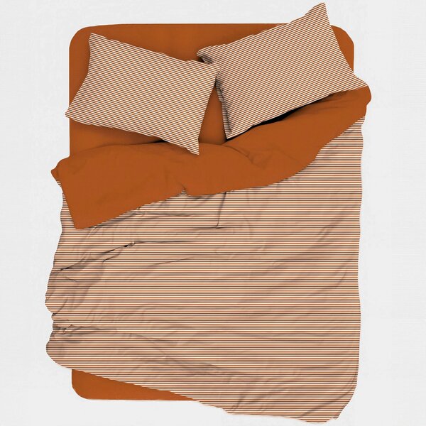 POVLEČENÍ, tmavě modrá, tmavě oranžová, 135/200 cm - Online Only povlečení, Online Only