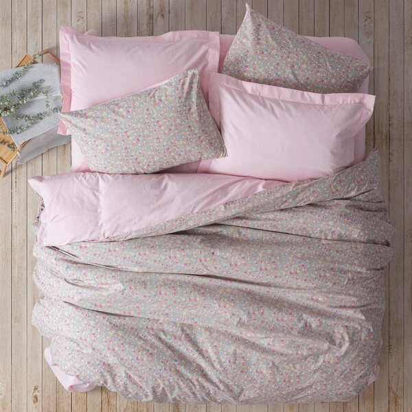 POVLEČENÍ, vícebarevná, pink, 155/220 cm - Povlečení, Online Only