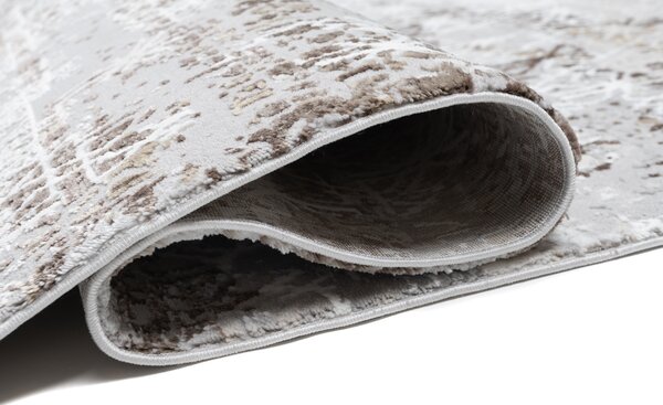Makro Abra Kusový koberec SAHARA K918D Moderní světle šedý bílý Rozměr: 80x150 cm