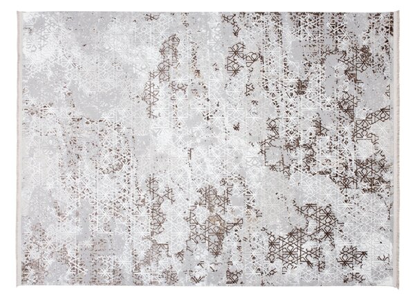 Makro Abra Kusový koberec SAHARA K918D Moderní světle šedý bílý Rozměr: 80x150 cm