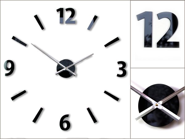 Nástěnné hodiny ModernClock šedé 75 cm