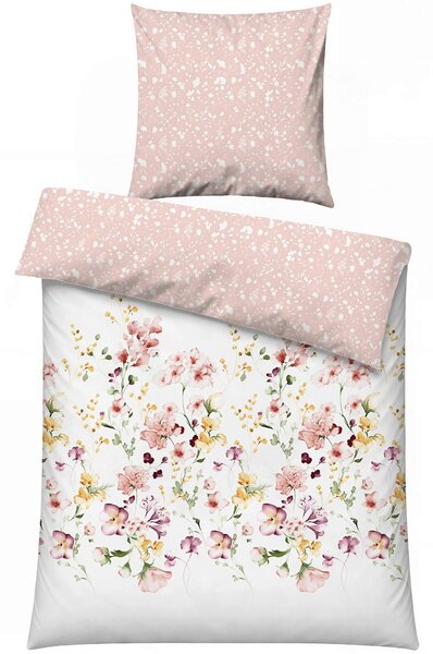 POVLEČENÍ, bílá, lososová, 155/220 cm - Online Only povlečení, Online Only