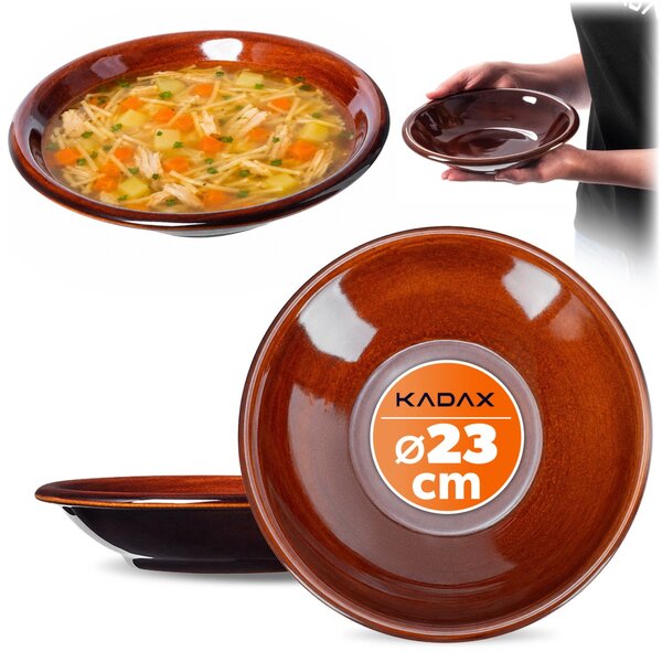 KADAX HLUBOKÝ TALÍŘ NA POLÉVKU KAMENINA 23cm 2ks