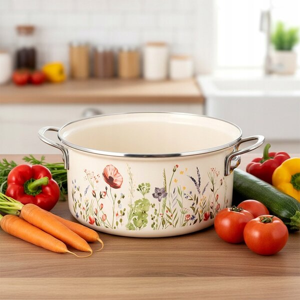 Orion Kastrol MÁK Lem 5 l 26 cm smaltovaný plech, nerezová ocel, kov mix, 8592381268268