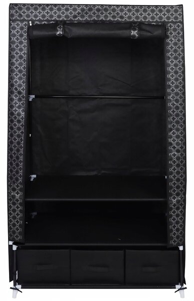 Šatní skříň Saska garden 1045245 88 x 160 x 50 cm černá