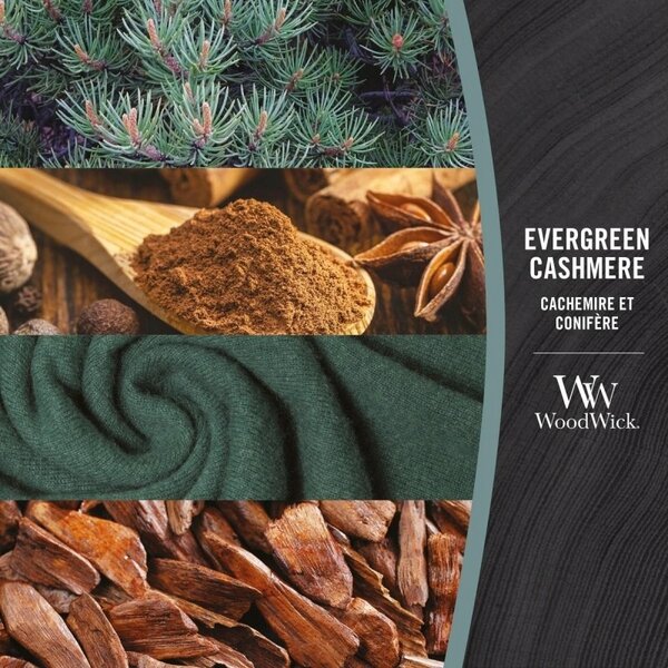 Sójová vonná svíčka Evergreen Cashmere Woodwick 1 ks