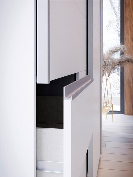 SKŘÍŇ S POSOUVACÍMI DVEŘMI, bílá, 250/200/61 cm Carryhome - Šatní skříně, Online Only