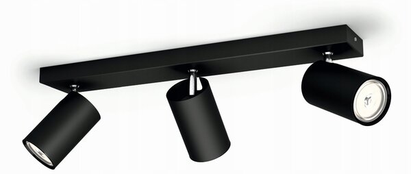 Stropní bodové svítidlo / reflektor Philips Kosipo černé 3 x GU10