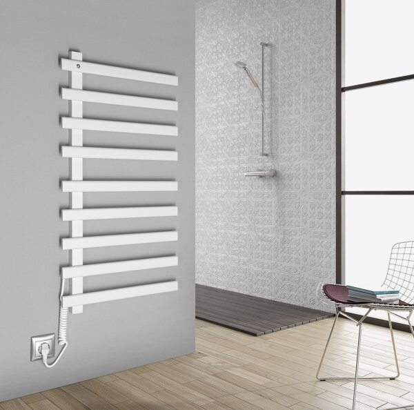 Sapho - Elektrický sušák ručníků ELCOR 128W 92x48 cm matná bílá