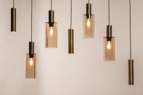 Závěsné svítidlo nad jídelní stůl Luce di Tosca 7 Bronse (LMD)