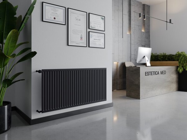 Mexen CH10 Hygienický panelový radiátor 600 x 1600 mm, boční připojení, 999 W, antracitová, W410H-060-160-66