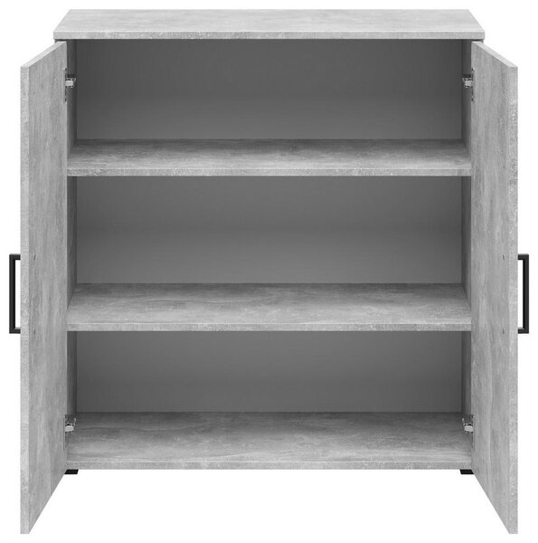 Komoda Cabinet světle šedá, š: 80 cm
