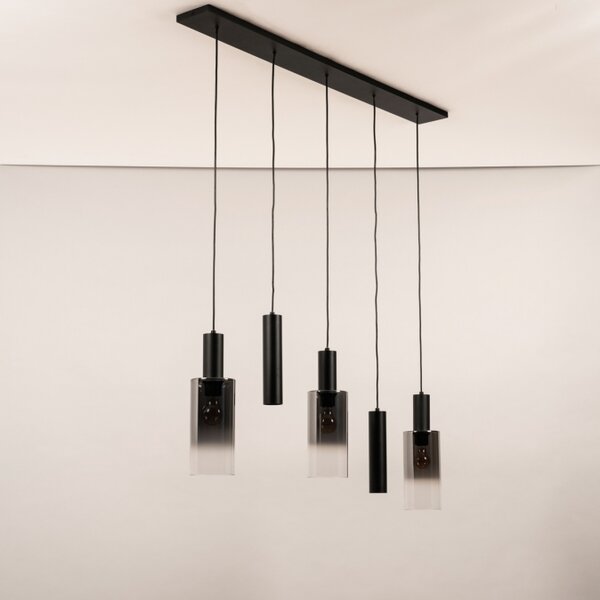 Závěsné svítidlo nad jídelní stůl Luce di Tosca 5 Black (LMD)