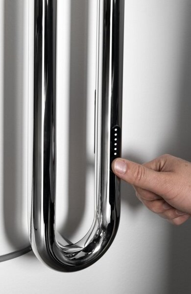 Sapho - Elektrický sušák ručníků s časovačem DUOPASSO 45W 170x12 cm les. chrom