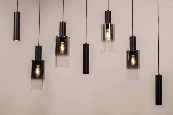 Závěsné svítidlo nad jídelní stůl Luce di Tosca 7 Black (LMD)