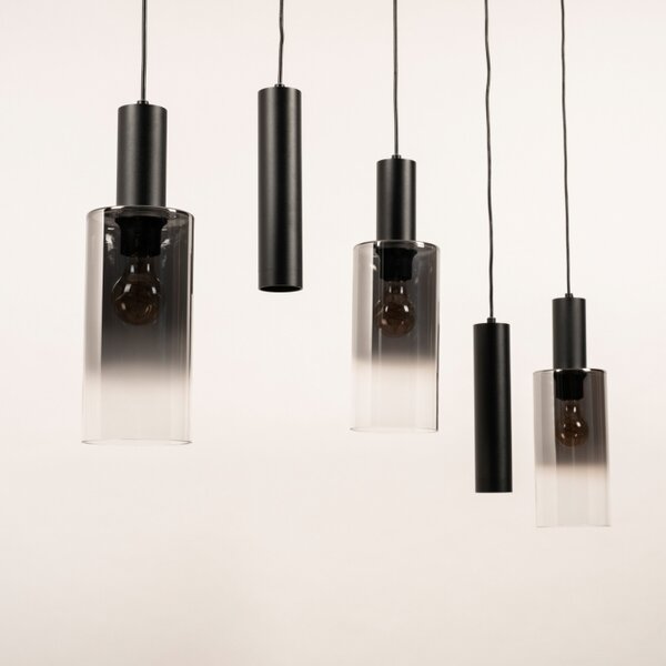 Závěsné svítidlo nad jídelní stůl Luce di Tosca 5 Black (LMD)