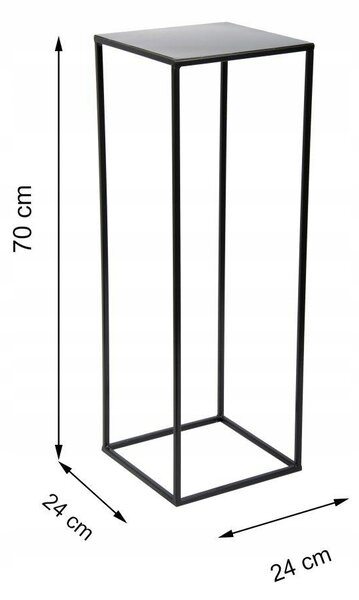 Stojan na květiny volně stojící HowHomely kovový černý 70 cm