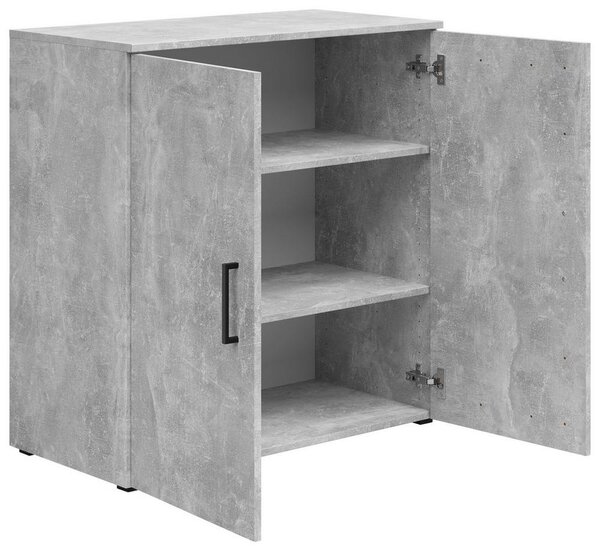 Komoda Cabinet světle šedá, š: 80 cm