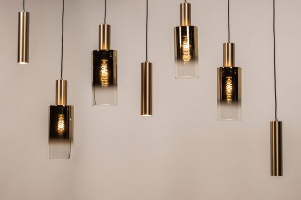 Závěsné svítidlo nad jídelní stůl Luce di Tosca 7 Gold (LMD)