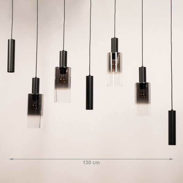 Závěsné svítidlo nad jídelní stůl Luce di Tosca 7 Black (LMD)