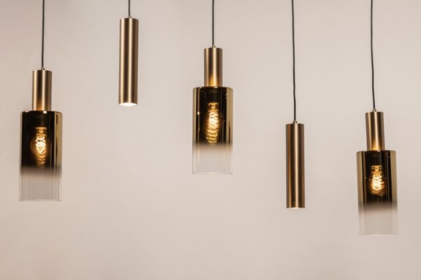 Závěsné svítidlo nad jídelní stůl Luce di Tosca 5 Gold (LMD)