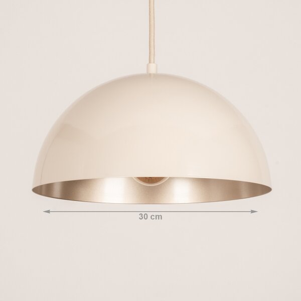 Závěsné retro svítidlo nad stůl Magna 30,5 Taupe (LMD)