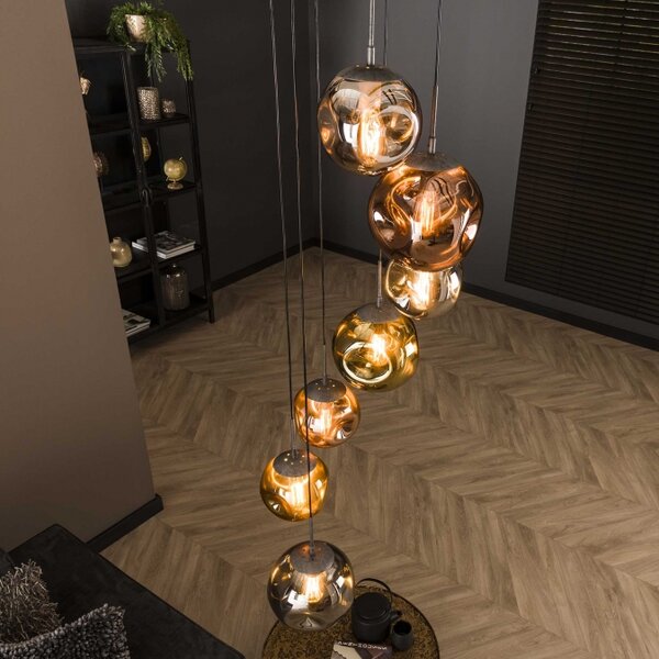 Závěsné skleněné svítidlo do obýváku Pasteri Glass 7 Round (LMD)