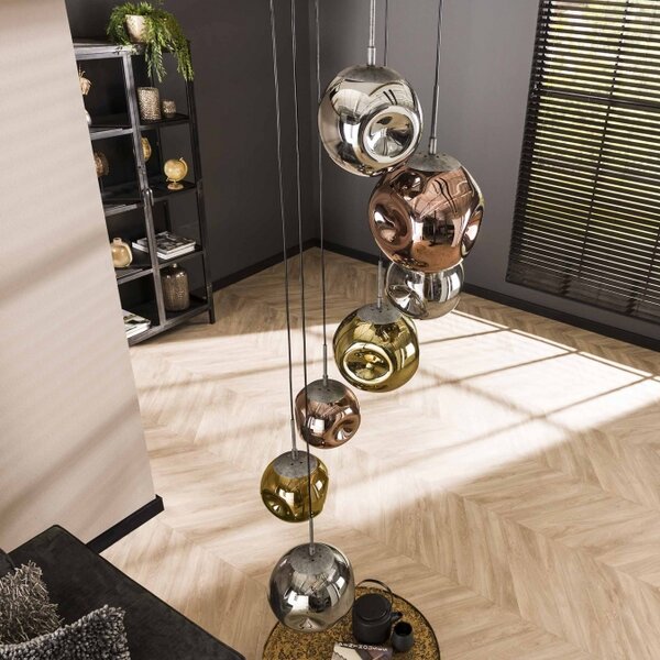Závěsné skleněné svítidlo do obýváku Pasteri Glass 7 Round (LMD)