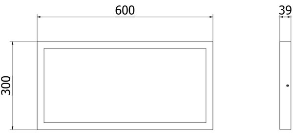Mexen Brill-S, stropní LED panel 60×30 cm, 24 W, neutrální bílá 4000K, L207-060-030-2440-20