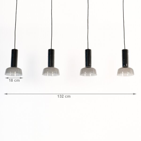 Závěsné skleněné svítidlo nad jídelní stůl Louver Glass 85 (LMD)