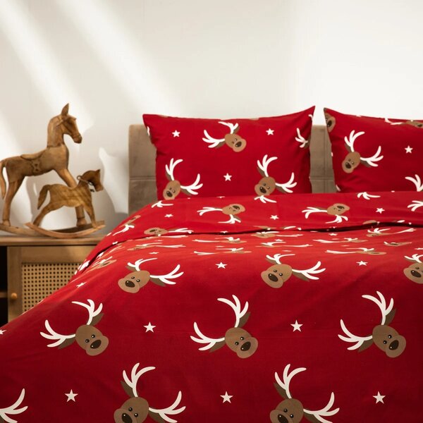 Povlečení REINDEER z mikrovlákna se vzorem sobů 160x200