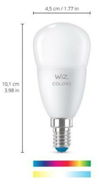 WiZ LED žárovka E14 P45 4,9W (40W) 470lm 2200-6500K RGB IP20, stmívatelná