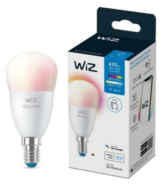 WiZ LED žárovka E14 P45 4,9W (40W) 470lm 2200-6500K RGB IP20, stmívatelná