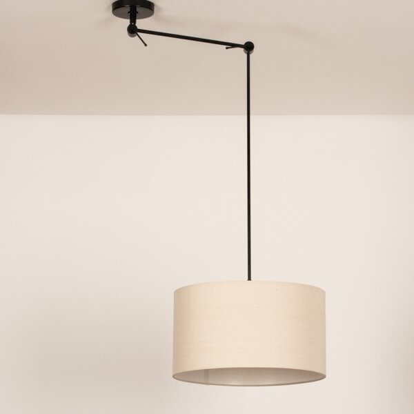 Závěsné nastavitelné svítidlo nad jídelní stůl Snap Light Crema and Black (LMD)