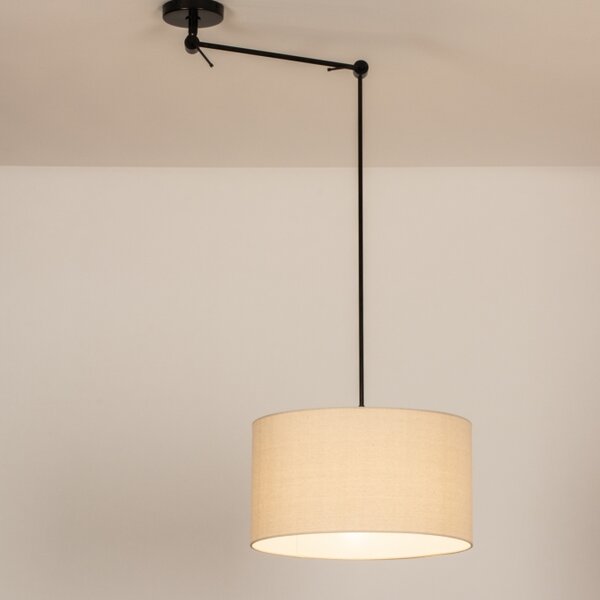 Závěsné nastavitelné svítidlo nad jídelní stůl Snap Light Crema and Black (LMD)