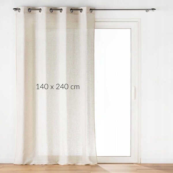 Závěs poloprůhledná s kroužky 140 cm x 240 cm