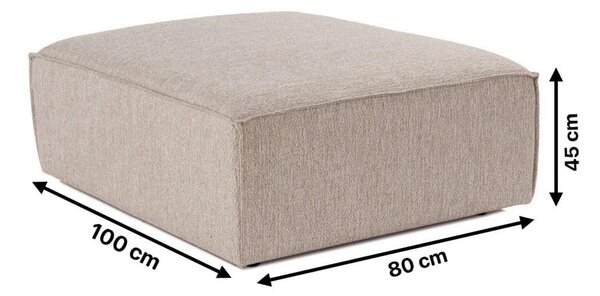 Hanah Home Taburet SORA 100 cm pískově hnědý