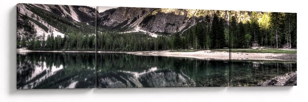 Obraz jezera v horách (170x50 cm)